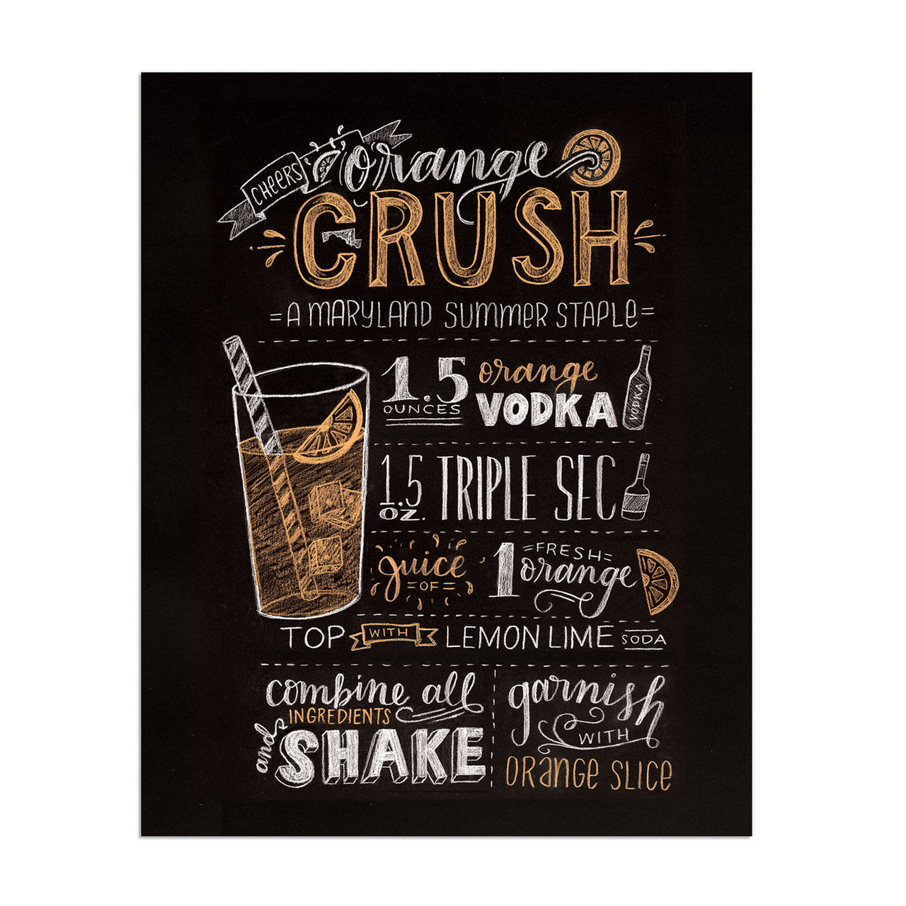 Orange Crush - 8"x10"