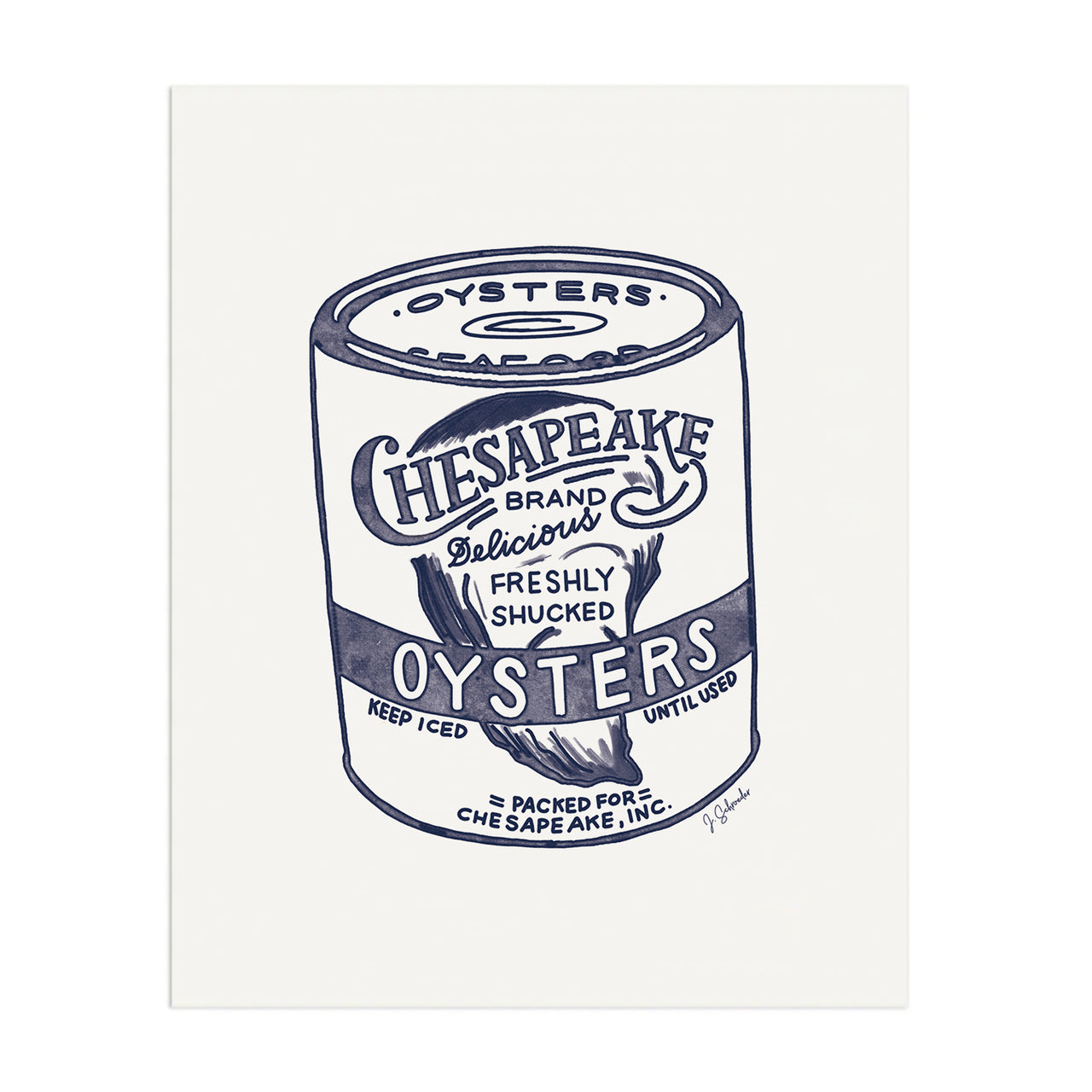 Oyster Tin Print