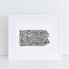 Pennsylvania in Type - 8"x10"