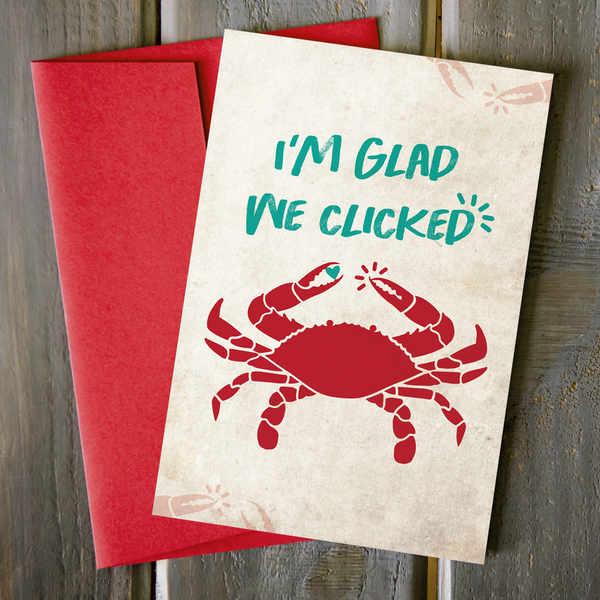 Glad We Clicked - Greeting Card
