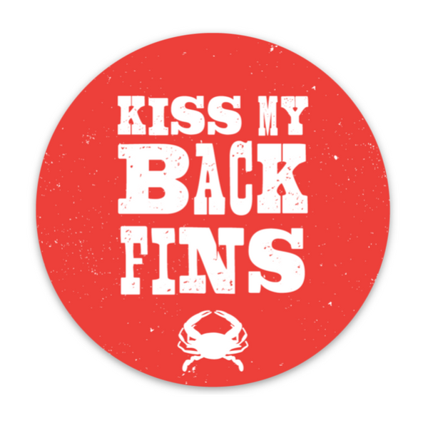 Kiss My Backfins Sticker