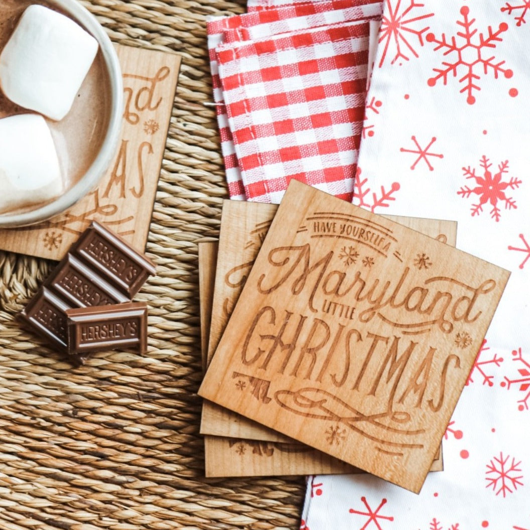 MD Little Christmas - Wooden Coasters