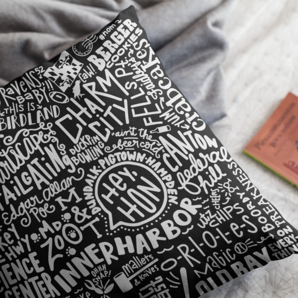Bmore Wordy - Accent Pillow